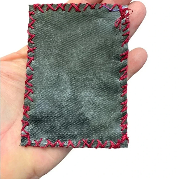 Handmade Willie Nelson canvas patch iron on stitched charcoal or black - Picture 10 of 10